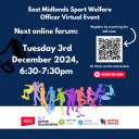 East Midlands Sport Welfare Forum (virtual event) Icon